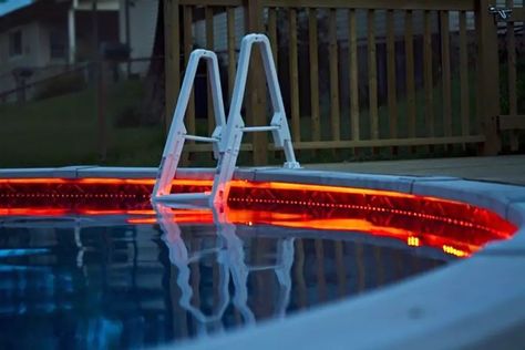 Water-Resistant LED Strip Led Strip Lighting Ideas, Above Ground Pool Lights, Mermaid Grotto, Luxury Gadgets, Pool Organization, Poolside Decor, Pool Shade, Led Pool Lighting, Best Above Ground Pool