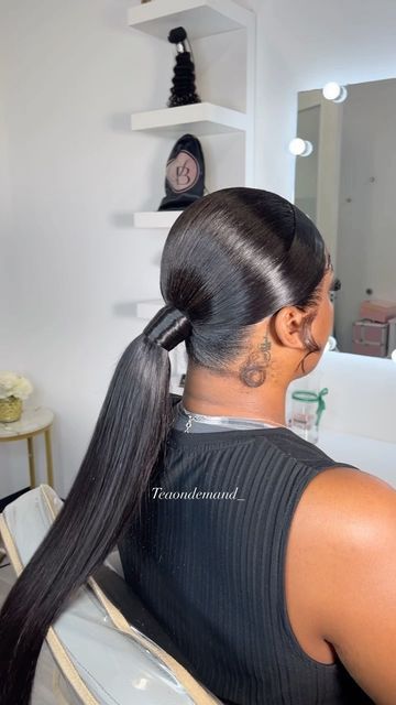 Full Lace Frontal, Natural Hair Growth Tips, Ponytail Wig, Brazilian Remy Hair, Hair Ponytail Styles, Low Ponytail, Ponytail Styles, Lace Closure Wig, Frontal Wig