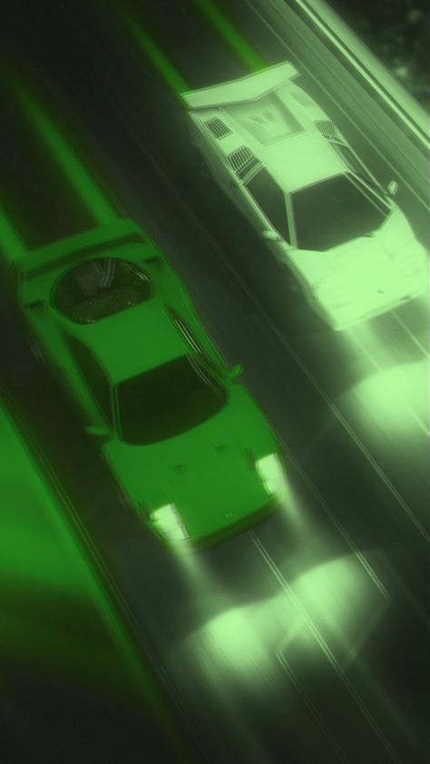 Green Cars Aesthetic, Green Car Aesthetic, Green Cinematography, Green Jdm, Vehicle Aesthetic, Ferrari Poster, Vaporwave Wallpaper, Car Backgrounds, Stick Figure Drawing