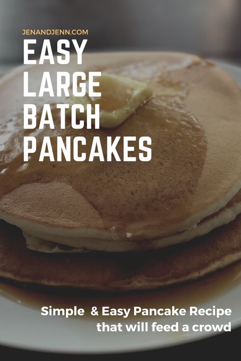 Large Batch Pancake Mix Recipe, Big Batch Pancake Recipe, Big Pancake Recipe, Pancake Recipe For A Crowd, Large Batch Pancakes, Big Batch Pancakes, Bulk Pancakes, Pancake Recipe Fluffy, Bulk Breakfast