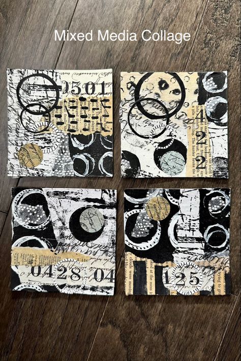 Simple Mixed Media Art Ideas, Mixed Media Art Projects High Schools, Catherine Rains, Grid Journaling, Neutral Collage, Collages Ideas, Mixed Media Collage Artwork, Newspaper Art And Craft, Collage Mixed Media Art