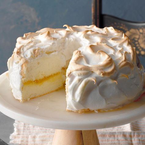 Lemon Meringue Cake, Easter Cake Recipes, Meringue Pie Recipes, Meringue Cake, Cake Frosting Recipe, Angel Cake, Summer Cakes, Meringue Pie, Pie Cake