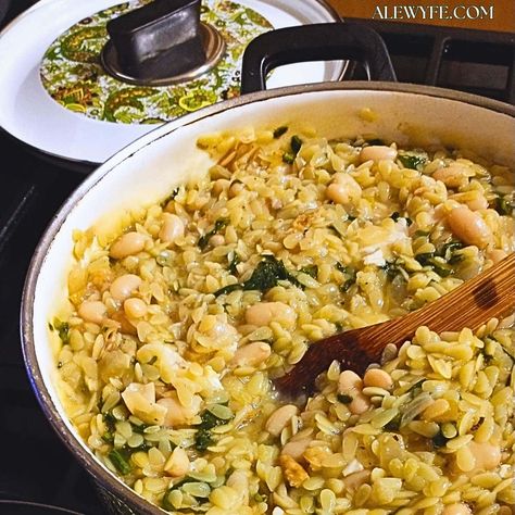 COOK: Orzo with White Bean, Preserved Lemon & Radish White Bean Orzo, Preserved Lemons Recipes, Radish Greens, Lemon Pickle, Preserved Lemon, Raw Chicken Breast, Cooking Dried Beans, Meatless Main Dishes, Vegetarian Main Dishes