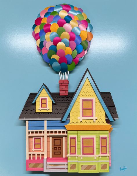 Cut Paper14 x 18 inchesFramedInspired by Pixar's Up Up Movie House, Art Classroom Posters, Summer Workshop, Up Pixar, Classroom Idea, Holiday Classroom, Adventure Is Out There, Homecoming Ideas, Up Theme