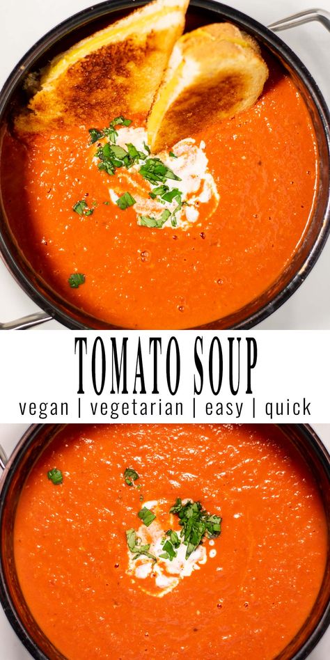 Best Tomato Soup Recipe, The Best Tomato Soup, Vegan Casseroles, Easy Tomato Soup Recipe, Easy Mediterranean Recipes, Best Tomato Soup, Vegan Tomato Soup, Tomato Soup Recipe, Plantbased Recipes