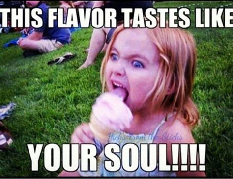 Ice cream humor "This flavor tastes like your soul." Ice Cream Memes, Ice Cream Funny, Performance Marketing, Eating Ice Cream, Love Ice Cream, 10 Funniest, Jokes For Kids, Gym Humor, Michelle Obama