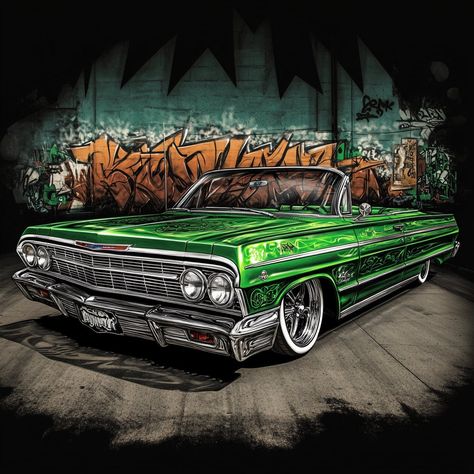 Impala Lowrider, Lowrider Drawings, Buick Grand National, Low Riding, Inspirational Tshirts, Lowrider Art, Cool Car Drawings, Lowrider, Lowrider Cars