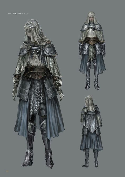 Dark Souls 3 Concept Art - Sirris Concept Art Dark Souls 3 Characters, Dark Souls Armor, Dark Souls Characters, Dark Souls Design, Dark Souls Concept Art, Soul Saga, Fashion Souls, Soul Game, Demon Souls