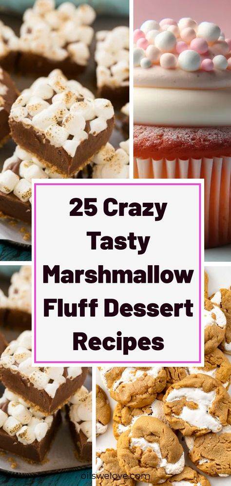 Looking for a sweet and fluffy treat? Try these marshmallow fluff dessert recipes that are sure to satisfy your cravings. From gooey s'mores dip to creamy fluffernutter pie, these recipes showcase the versatility of marshmallow fluff in creating delicious and indulgent desserts. What To Do With Marshmallow Creme, How To Use Marshmallow Fluff, Recipes For Marshmallows, Things To Do With Marshmallow Fluff, Desserts With Marshmallow Fluff, Fluff Recipes Desserts, Marshmallow Fluff Desserts, What To Make With Marshmallows, Recipes Using Marshmallow Fluff