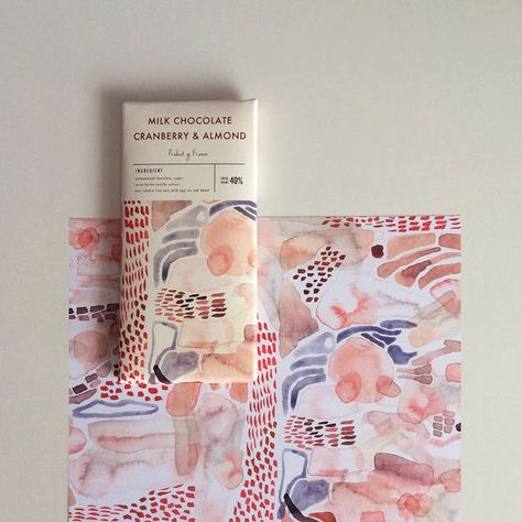 Watercolor Packaging Design, Watercolor Chocolate, Watercolor Packaging, Soap Packaging Design, Chocolate Packaging Design, Candy Packaging, Chocolate Wrappers, Simple Packaging, Branding Design Packaging