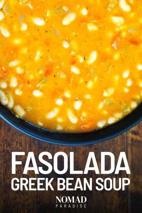 Fasolia Recipe, Mediterranean Soup, Butter Bean Soup, Gourmet Soup, Diet Soup Recipes, Bean Soup Recipe, Close Family, Greek Flavors, Bean Soup Recipes