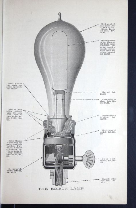 The Edison incandescent electric light Vintage Medicine, Electric Light, Electric Lamp, Lighting Companies, Industrial Revolution, Electric Lighter, Visual Communication, Internet Archive, Office Space