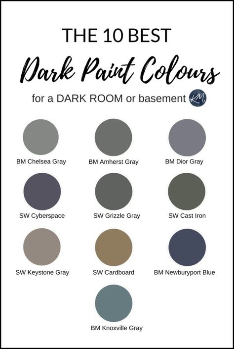 Theater Room Paint Colors, Best Dark Paint Colors, Media Room Colors, Media Room Paint Colors, Basement Media Room, Basement Colors, Basement Paint Colors, Basement Painting, Light Paint Colors