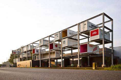 Module Architecture, Grid Architecture, Box Architecture, Container Home Designs, Prada Store, Shipping Container Architecture, Prefab Container Homes, Modular Housing, Container Buildings