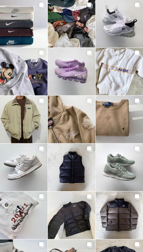 Thrift Store Instagram Feed, Instagram Clothing Layout, Instagram Store Design Feed, Clothing Shop Instagram Feed Ideas, Thrift Shop Instagram Post Ideas, Clothing Instagram Feed Ideas, Vintage Store Instagram Feed, Ig Clothing Shop Feed Ideas, Vintage Shop Instagram Feed