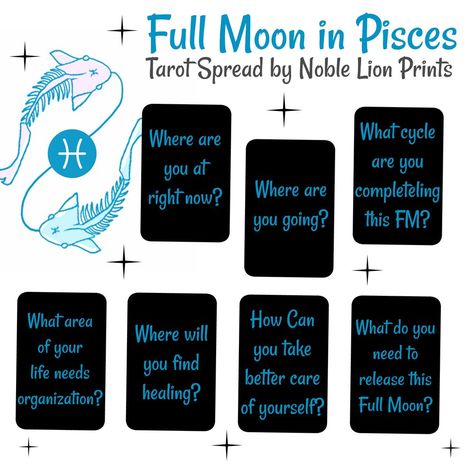 Full Moon Tarot Spread, Take Time To Heal, Pisces Tarot, Full Moon Tarot, Full Moon In Sagittarius, Full Moon In Pisces, Leo Tarot, Aries Tarot, Full Moon In Libra