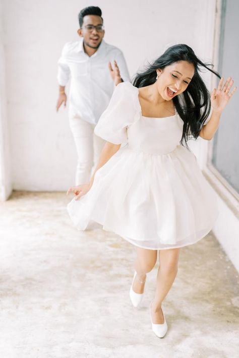 White Dress For Pre Wedding Shoot, Prewedding Dress, Engagement Dress For Bride, Wedding Outfits For Women, Pre Wedding Photoshoot Outfit, Photoshoot Outdoor, Pre Wedding Photoshoot Outdoor, Wedding Photoshoot Poses, Romantic Couples Photography