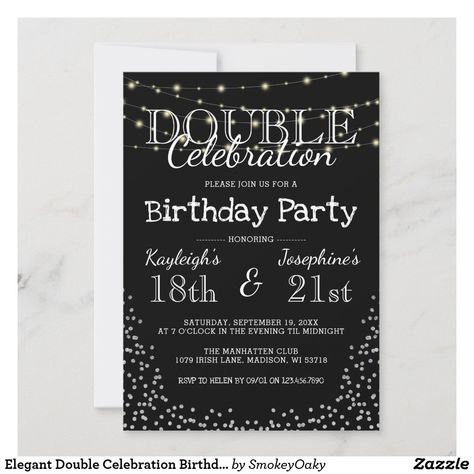 Elegant Birthday Party, 21st Birthday Invitations, 40th Birthday Invitations, Celebration Birthday, Elegant Birthday, Twin Birthday, Create Your Own Invitations, Invitation Sizes, Elegant Invitations