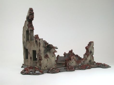 decay Decaying Buildings, Building Ruins, Out Building, Decay Art, Rainbow Six Siege Art, 40k Terrain, Building Model, Modeling Techniques, Military Diorama