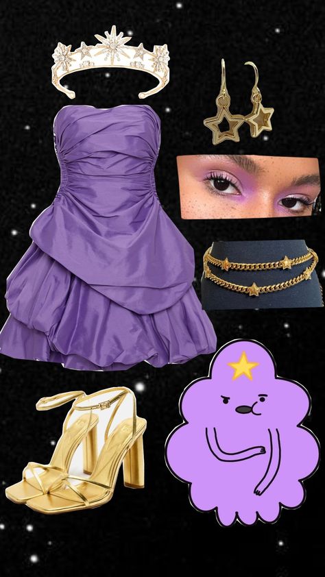 Lump Space Princess costume inspo Princess Bubblegum Outfits Inspired, Marceline And Princess Bubblegum Halloween Costume, Princess Bubblegum Inspired Outfit, Pillow Princess Halloween Costume, Pillow Princess Costume, Space Princess Costume, Lumpy Space Princess Cosplay, Princess Bubblegum Costume, Lumpy Space Princess Costume