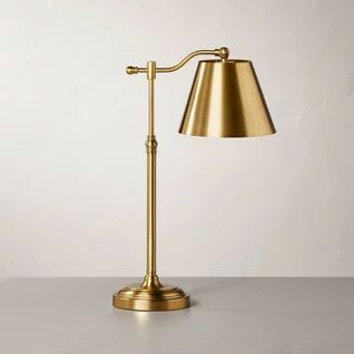 Hearth And Hand Lamp : Target Brass Task Lamp, Modern Vintage Office, Vintage Brass Lamp, Dc Apartment, Library Space, Office Corner, Brass Lamps, Hearth & Hand With Magnolia, 2023 Design