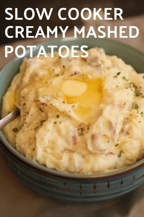 Mashed potatoes are a staple for any holiday or Sunday dinner. With these slow cooker creamy mashed potatoes recipe you will get the most creamy, flavorful, buttery, and delicious mashed potatoes you’ve ever tasted. When cooking a big meal, it's nice to have some of your side dishes done ahead of time and keeping warm in the slow cooker. Slow Cooker Mashed Potatoes, Creamy Mashed Potatoes Recipe, Mashed Potatoes Recipe, Creamy Mash, Six Sisters Stuff, Six Sisters, Mashed Potato Recipes, Creamy Mashed Potatoes, Crock Pot Slow Cooker