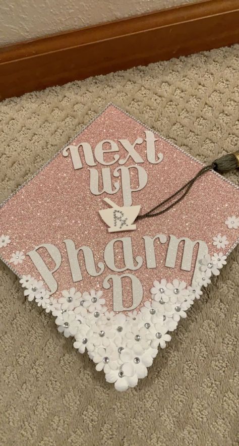 Cap Decoration Graduation Pharmacy, Pharmacy Cap Ideas, Graduation Cap Pharmacy, Pharmacy Tech Graduation Cap, Graduation Cap Designs Pharmacy, Public Health Graduation Cap, 2027 Graduation, Pharmd Graduation, Pharmacy Technician Study