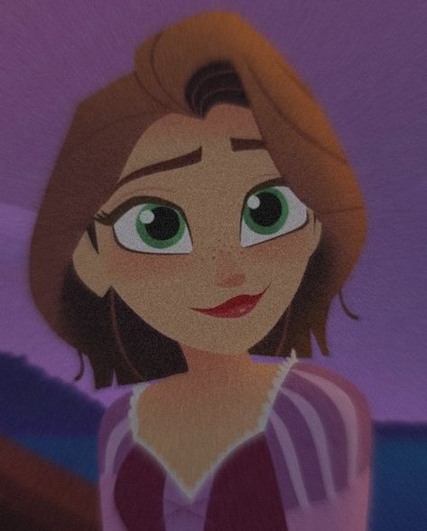 Short Hair Icon, Rapunzel Short Hair, Hair Icon, Cartoon Profile, Cartoon Profile Pics, Profile Pics, Brunettes, Rapunzel, Brown Hair