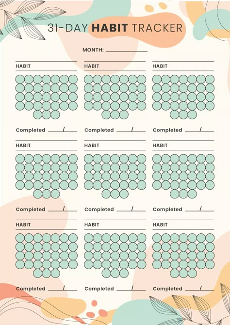 Monthly habit tracker – color Introducing our Monthly Habit Tracker printable, the compass that steers you towards a life of purpose and progress. This beautifully designed masterpiece empowers you to seize the rhythm of each month, transforming aspirations into lasting habits. Track your daily progress as you forge a path towards personal growth and fulfillment. Visit www.theprintables.in to download our monthly habit tracker printable. 2024 Habit Tracker Printable, Monthly Tracker Template, 2024 Habit Tracker, Monthly Tracker Printable, Printable Charts Templates, Monthly Habit Tracker Template, Blank Habit Tracker, Month Habit Tracker, Cute Habit Tracker