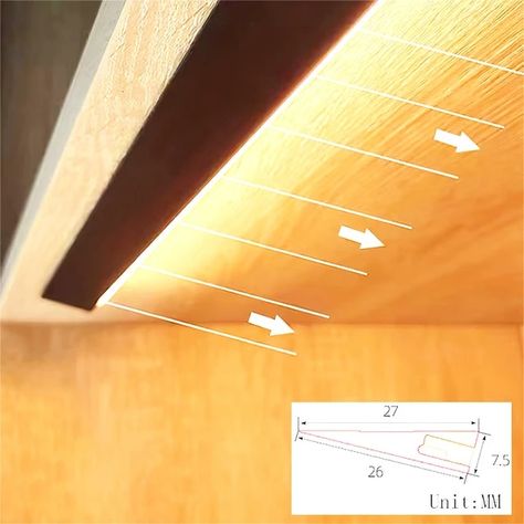 45 Degree Angle Led Strip Interior | Led Light Interior Shelf | Led Strip Shelf Light - Under Cabinet Lights - Aliexpress Led Shelf Lighting, Under Shelf Lighting, Layer Shelf, Shelf Edge, Shelf Light, Wall Calendar Design, 45 Degree Angle, Cabinet Lights, Led Under Cabinet Lighting