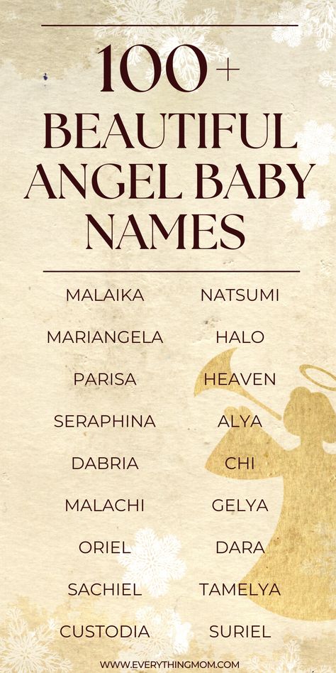 Unlock the beauty of angel baby names with our comprehensive guide! Featuring 108 names that carry beautiful meanings, this collection is perfect for parents seeking a name that symbolizes love, protection, and serenity. Each name is carefully chosen to reflect the ethereal qualities of an angel, making them special for your precious child. Click to explore these lovely names and choose the one that feels just right for your little angel! Female Angel Names, Angel Names List, Angelic Names, Ethereal Names, Angel Names, Names With Beautiful Meanings, Baby Names Meaning, Angel Oc, Names Meaning