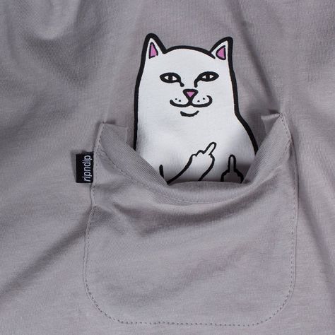 RIPnDIP Tee Lord Nermal Grey (2) | snapchat @ https://ift.tt/2izonFx Flipping Off, Lord Nermal, Cat Problems, Shirts Vinyl, Pocket Cat, Book Photography Instagram, Rip N Dip, Face Photography, Model Face