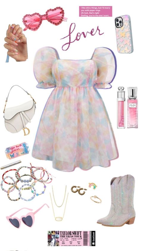 Taylor Swift Costume, 18th Birthday Outfit, Taylor Outfits, Lover Dress, Taylor Swift Party, Taylor Swift Birthday, Lover Era, Taylor Swift Tour Outfits, Swift Tour