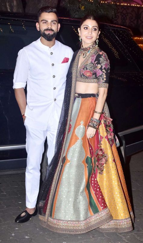 #virushka #anushka #virat #bollywood #couple #hollywood #wedding #mehendi #haldi #celeb #fashion #love Virushka Wedding, Formal Couple Outfits, Vday Party, Formal Casual Wear, Indian Groom Dress, Indian Wedding Clothes For Men, Bollywood Theme, Groom Dress Men, Wedding Dresses Men Indian