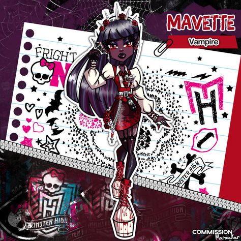 Monster High Oc, Arte Monster High, Moster High, Vampire Girls, Twisted Disney, Monster High Art, Monster High Characters, Miraculous Ladybug Comic, Drawing Projects