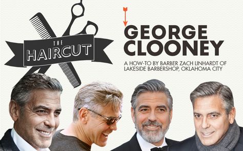 clooney haircut howto George Clooney Hair, George Clooney Haircut, The Haircut, Hair Salon Decor, Dapper Dan, Classic Hairstyles, Male Photography, George Clooney, Beard Styles