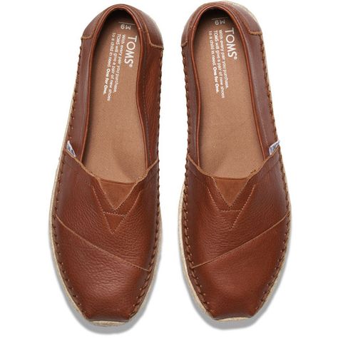 Cognac Full Grain Leather Women's Classics (645 CNY) ❤ liked on Polyvore featuring shoes, full grain leather shoes, slip on shoes, cognac shoes, pull on shoes and slip-on shoes Toms Outfits, Cognac Shoes, Toms Shoes Women, Cheap Toms Shoes, Toms Shoes Outlet, Tory Burch Flats, Shoe Closet, Shoes Outlet, Toms Shoes