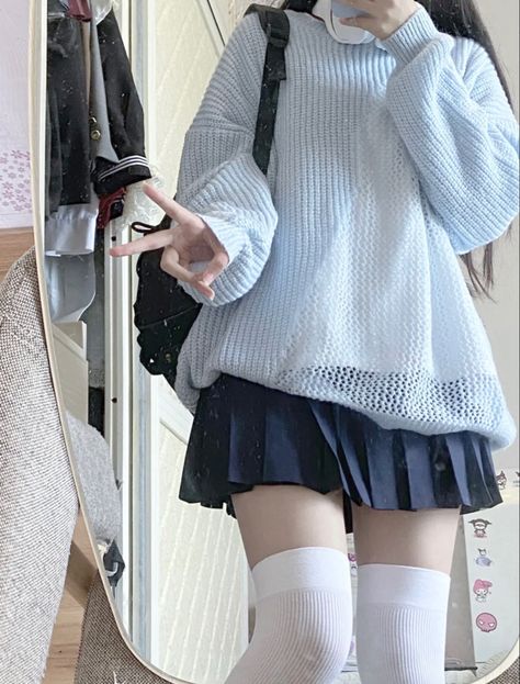 trendy outfits cosplay makeup anime Japan grunge aesthetic gothic core trendy makeup trendy outfit vintage outfit skater girl school fit Mode Indie, Kawaii Fashion Outfits, Swaggy Outfits, Really Cute Outfits, Knee High Socks, Kawaii Clothes, Character Outfits, Korean Outfits, Dream Clothes