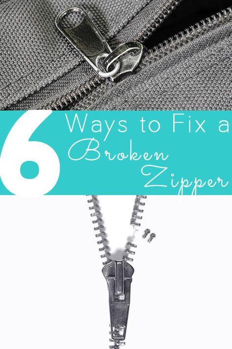 Fix Zipper, Zipper Problems, Fix Broken Zipper, Six Video, Fix A Zipper, Zipper Tutorial, Diy Sy, Mending Clothes, Zipper Repair