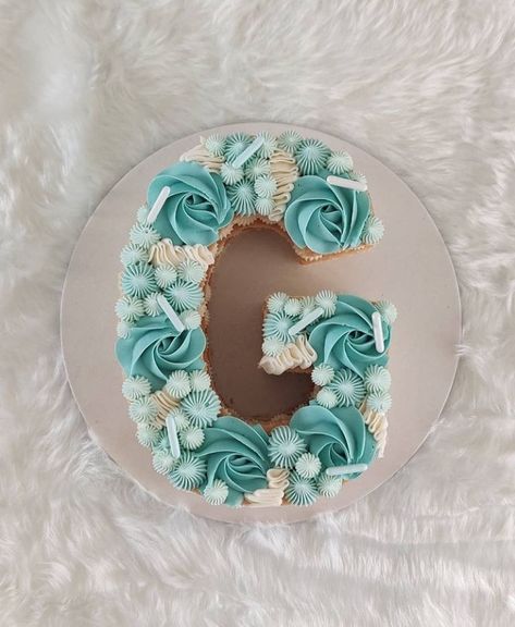 Cookie Cake Letter, Rectangle Cookie Cake, Simple Number Cake, Letter Cookie Cake, Bakery Quotes, Valentines Cakes And Cupcakes, Fondant Numbers, T Cake, Letter Cakes