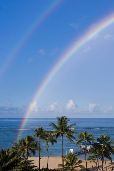 Hawaii Wallpaper, Hawaii Rainbow, Rainbow Pictures, Budget Vacation, God's Promise, Double Rainbow, Vacation Tips, Rainbow Aesthetic, Hawaii Vacation