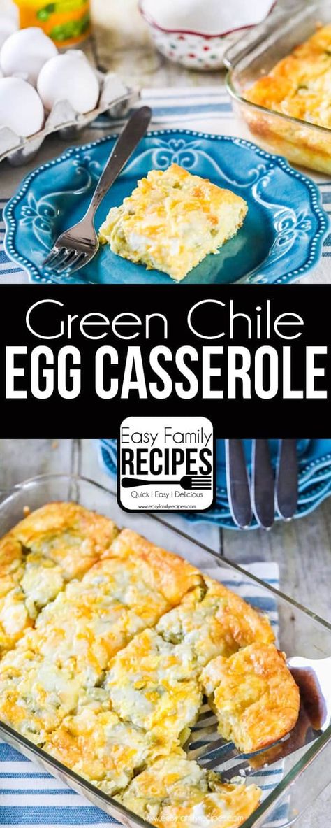 Green Chile Egg Casserole Green Chile Egg Casserole, Green Chili Egg Casserole, Green Chili Casserole, Easy Egg Casserole, Mexican Breakfast Casserole, Breakfast Egg Casserole, Diy Easy Recipes, Breakfast Easy, Egg Casserole Recipes