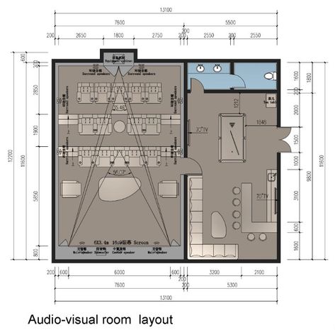 Cinema Design Architecture Plan, Home Theater Floor Plan, Home Theatre Plan, Mini Theater Room Design, Theater Floor Plan, Mini Cinema Room, Cinema Plan, Home Theater Design Modern, Home Theater Design Luxury