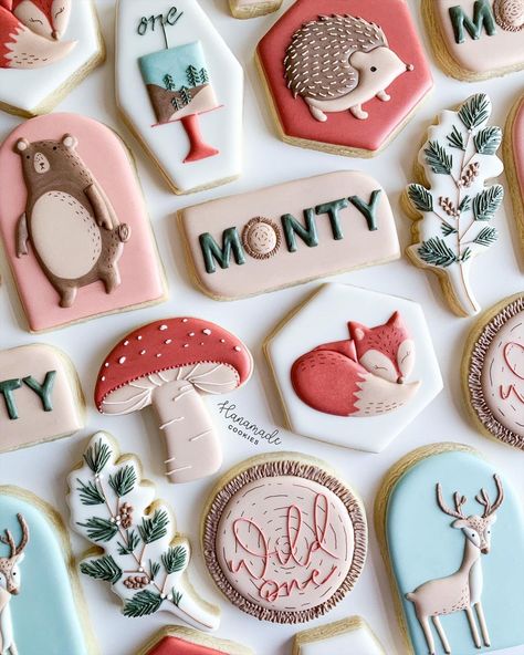 Woodland Cookies Decorated, Forest Cookies, Nature Cookies, Woodland Cookies, Special Cookies, Royal Icing Sugar, Decorative Cookies, Amazing Cookies, Animal Cookie