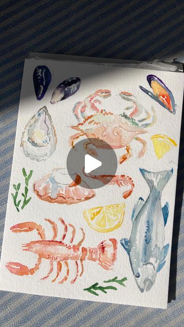 227K views · 23K likes | Elsa Gladstone on Instagram: "Watercolour wedding menus 🦞   #weddingstationery #seafood #menu #wedding #watercolor #artist" Watercolor Menu Wedding, Menu Watercolor, Watercolor Menu, Wedding Menus Design, Watercolour Animals, Watercolour Wedding, Seafood Menu, Menu Designs, Menu Wedding