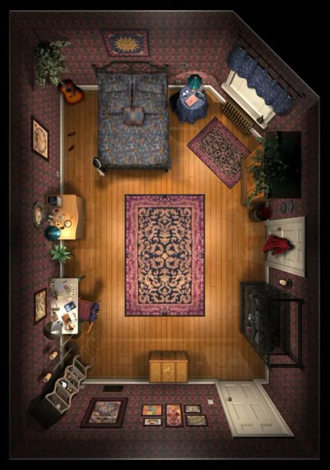 .Message in a Haunted Mansion floor plan - Abby's room Room Top View, Clue Movie, Mansion Aesthetic, Nancy Drew Games, It's Locked, Mansion Floor Plan, Bird's Eye View, Dark City, Nancy Drew