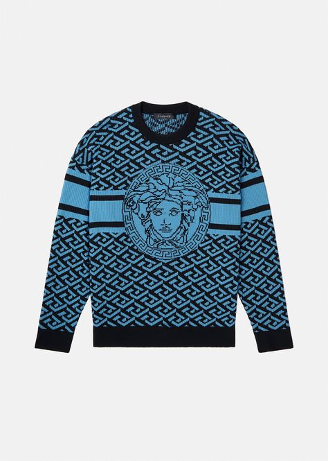 Space Punk, Mens Designer Sweaters, Male Sweaters, Versace Style, Luxury Clothes Men, Elegant Jacket, Cashmere Hoodie, Sweater For Men, Versace Outfit