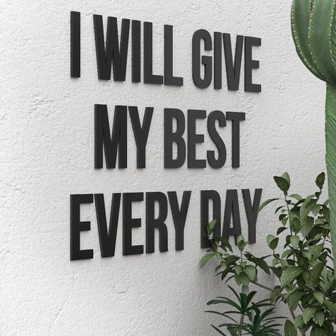 Wall Phrases, Wall Text, Graphic Wall, Wall Art Motivational, Liquid Nails, Double Sided Adhesive Tape, Lettering Quotes, Letter Wall, Quote Wall