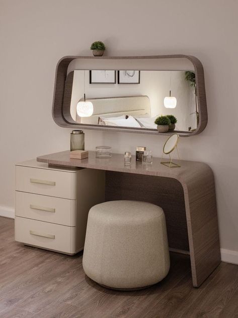 Comode Design Ideas, Comode Bedroom Modern, Modern Dressers For Bedroom, Dressing Table Styling, Dressing Table Design Bedrooms, Modern Dressing Table Designs, Dressing Table Modern, Modern Dressing Table, Dressing Unit