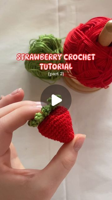 Crochet Fruit Bag, Amigurumi Strawberry, How To Do Crochet, Strawberry Crafts, Fruit Creations, Fruit Bag, Crochet Tutorial Pattern, Fall Crochet Patterns, Crochet Strawberry